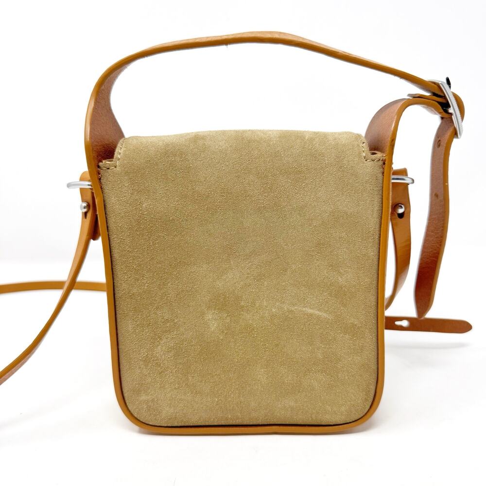 Rag & Bone Journee Suede Leather Crossbody Bag Tan Beige Mini - Picture 9 of 12
